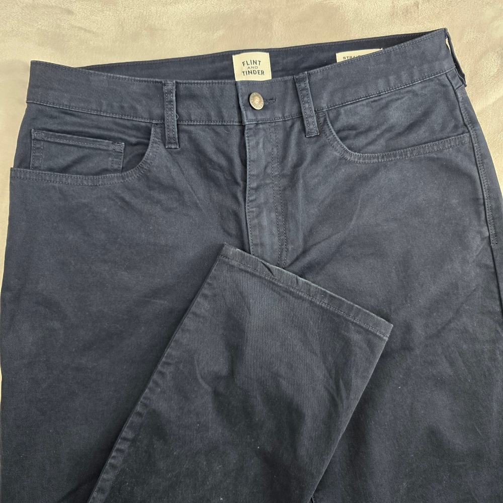 Flint and Tinder 365 Chino Pants Straight Fit Navy Mens Size 32x32 New Huckberry